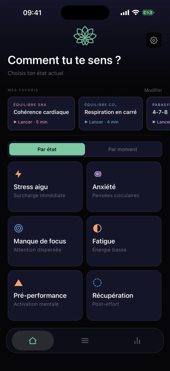 Choisis ton état.
